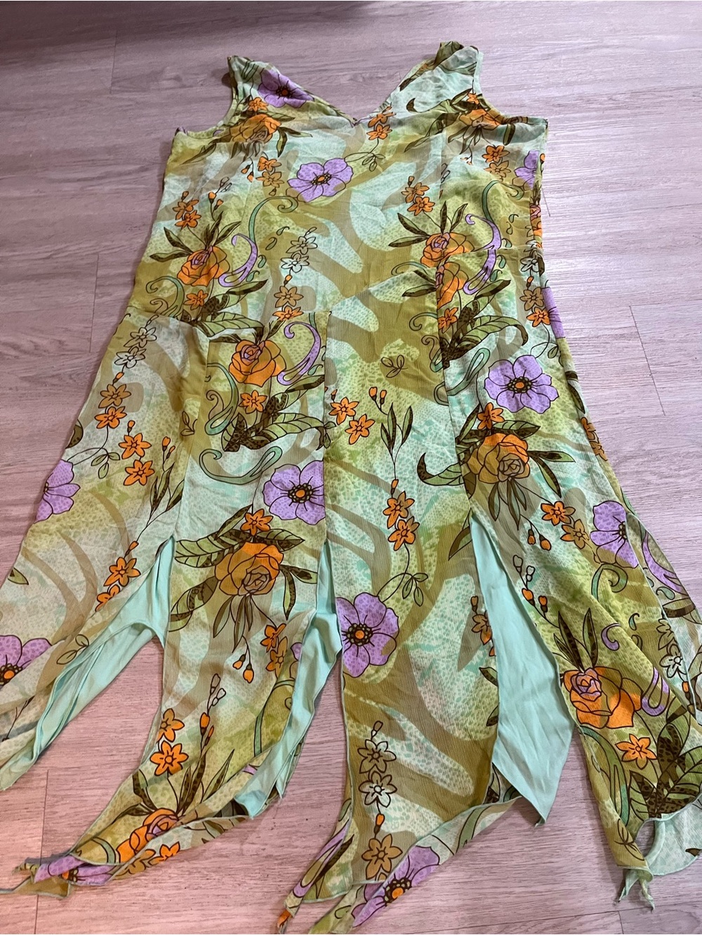 Mlle Gabrielle Green Floral Fairy Dress Size 22 - Picture 9 of 12